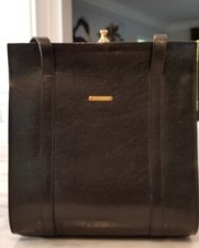 Vintage Oroton Black Leather Handbag