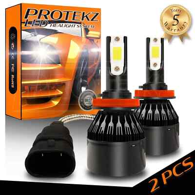 Pair 9006 CREE LED 1300W 195000LM Headlight Conversion Kit Beam Bulbs 6000K 2pcs