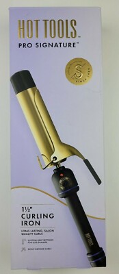 Hot Tools Pro Signature 24K Gold Curling Iron/Wand | Long-Lasting, 1 1/2''
