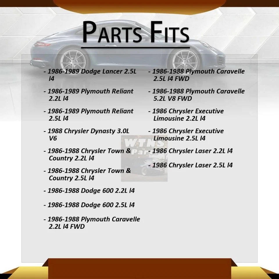KYB Front Rear Shock & Struts For 1986 Chrysler Executive Limousine From 1/1986 - Image 4 of 4