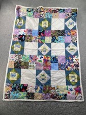Project Linus Quilted Blanket Multicolor Patchwork Floral Cottagecore Reversible