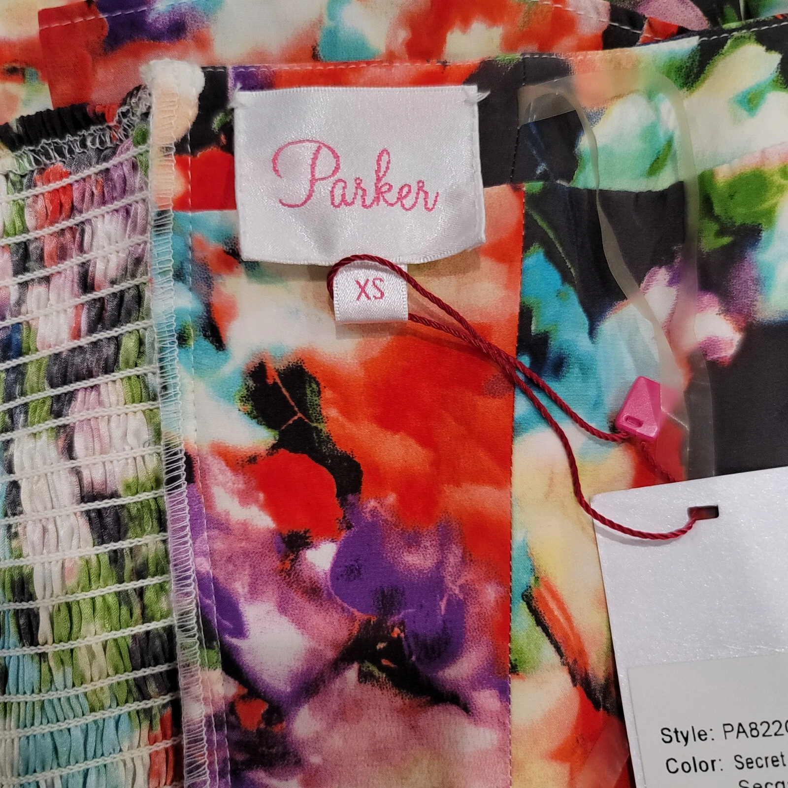 UNDERCOVER Abito da donna Parker Lily Secret Garden 100% seta senza spalline