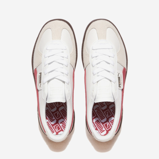 ★PUMA★ Palermo Lth White Gray Red 39646405 Puma Palermo Lth Shoes 'White/Vapor Gray/Red' (396464-05