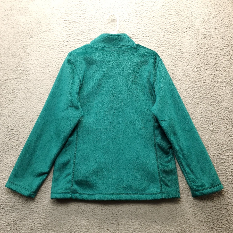 Style&co. Chaqueta deportiva polar para mujer grande verde poliéster reversible cremallera completa Foto 2 de 4