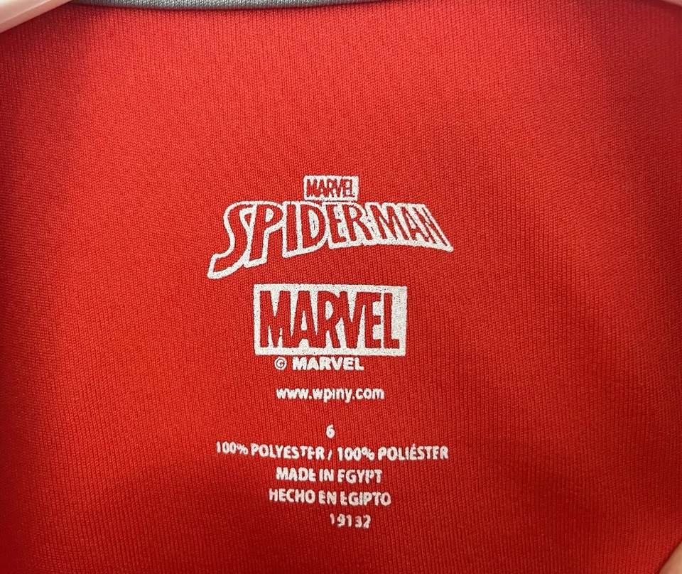 Marvel Spider-Man Kids Boys Spider-Man Superhero 100% Polyester T-Shirt Red Sz 6 - Image 2 of 4