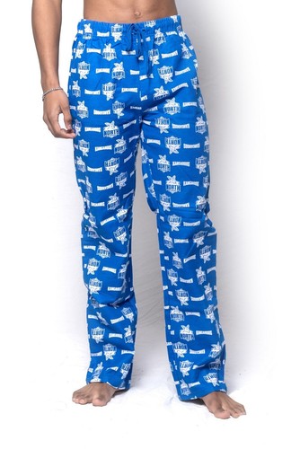 Mens AFL Official North Melbourne Kangaroos Cotton Flannelette PJS Pants - Foto 3 di 3