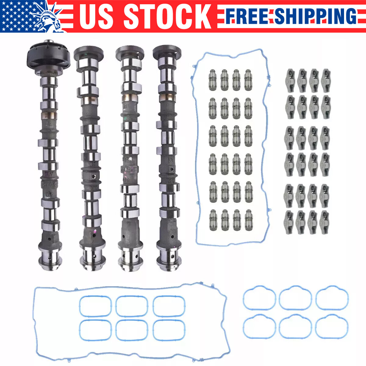 Camshafts Rockers Lifters Kit Fits 11-16 Chrysler Dodge Ram V6 3.6L Pentastar A