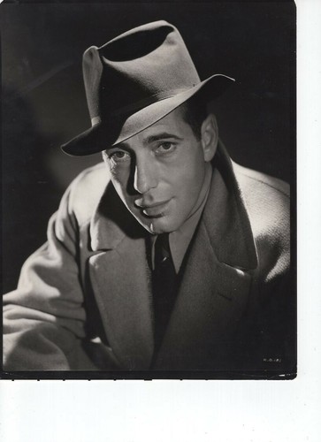 Humphrey Bogart in coat and hat w/a 