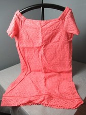 Lauren Ralph Lauren Dress - Size 12 - Peach - Eyelet Lined - b5 sb