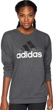 Adidas 183416 Womens Sport Long Sleeve Sweatshirt Dark Gray Size X-Large