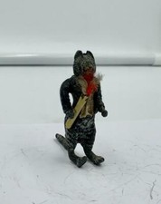 Cat Butler with Candle Nodder Germany Heyde Cold Painted Metal c1900 Katze