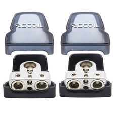 Recoil PBT-D08 Premium Solid Brass Positive/Negative Battery Terminals, 2 Pack