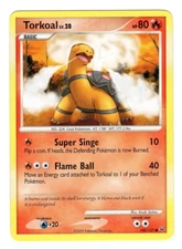 Pokemon TCG Torkoal Lv.28 Platinum Base Set 100/127 Regular Common Played LP