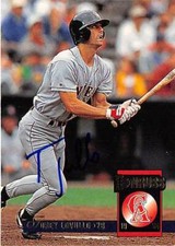 Torey Lovullo autographed baseball card (California Angels) 1994 Donruss #612