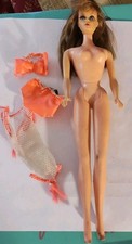 Vintage Mattel Barbie Doll Twist N Turn Swimsuit Net Coverup