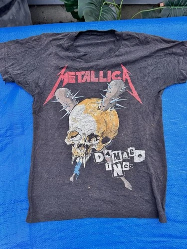 Metallica Damage Inc Pushhead Vintage T Shirt Hantex Si 1980s vintage concert t-shirt, vintage, single stitch, B+ condition