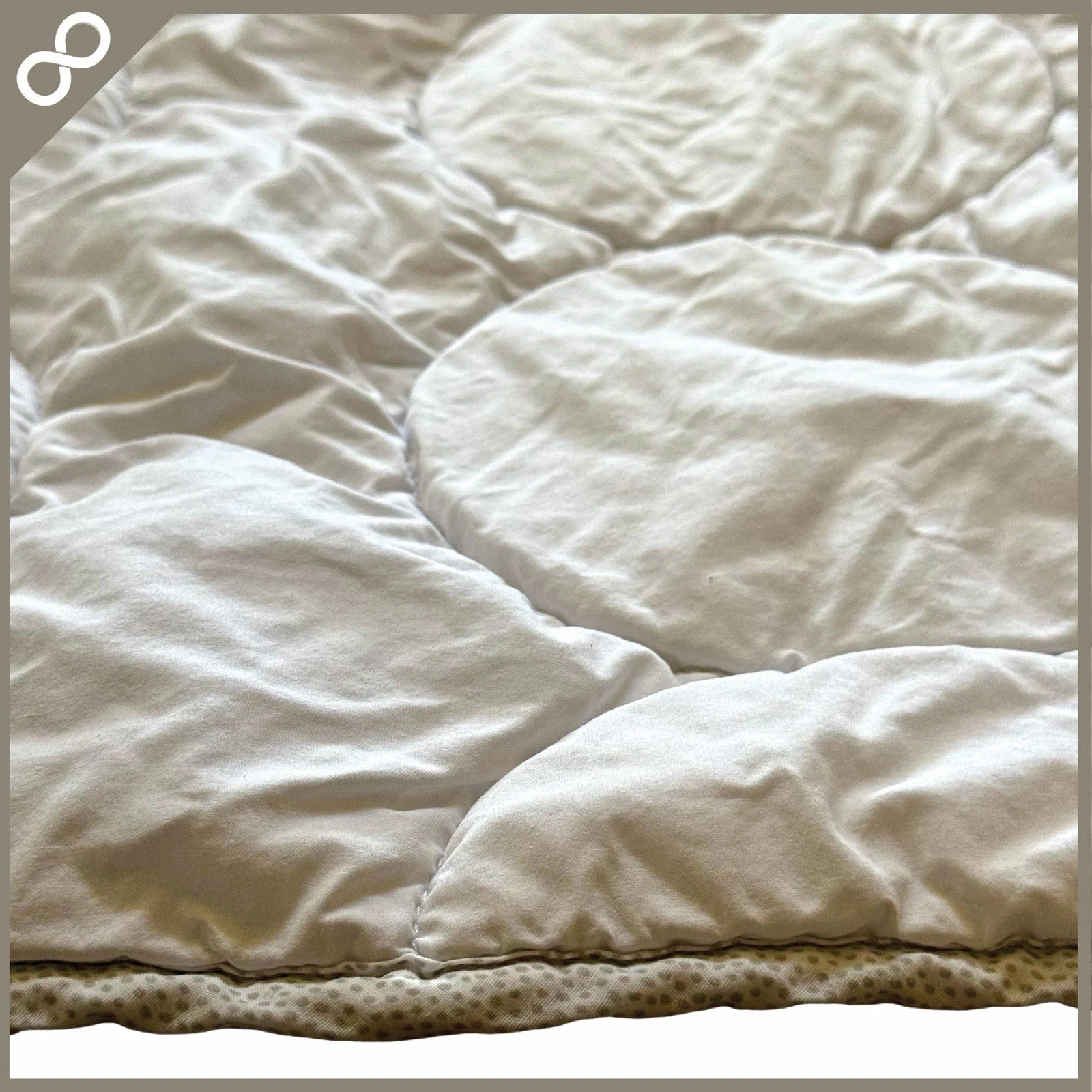 IKEA LENAST Crib Duvet Insert 43x49 White Gray Baby Comforter EUC