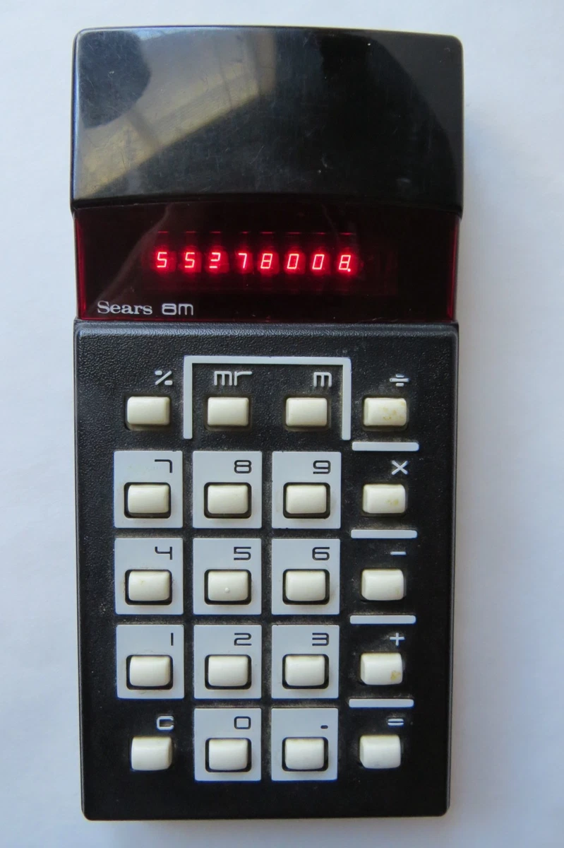 Calculatrice électronique Vintage Novus 835 De 1976 Avec Affichage LED Et Adaptateur