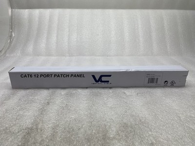 Vertical Cable Cat6 12 Port 19'' Horizontal Rackmount 1U Patch Panel