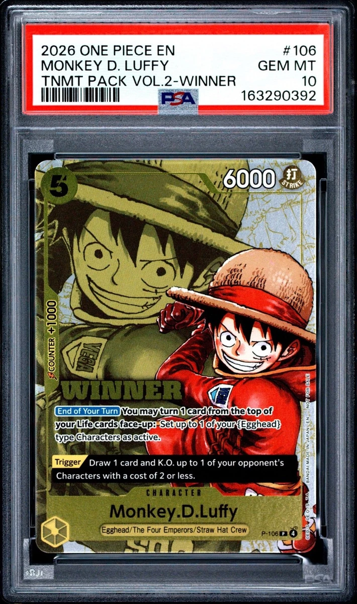 Monkey.D.Luffy P-106 One Piece Promotion Cards for sale | eBay
