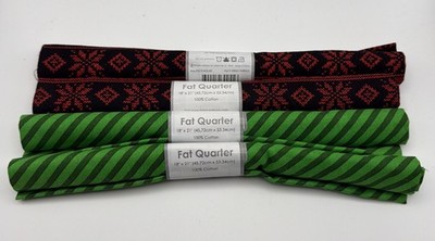 Create It Fat Quarters - Lot Of 4  Fresh Fairies  & Bow Wow Stripes