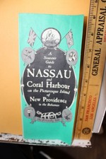 Vintage Guide Nassau Coral Harbour New Providence Bahama Map Brochure