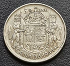 1944 Canada Silver 50-Cent Half Dollar Coin - 80% Silver ***Near 4 Variety***
