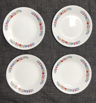 4 CORELLE by Corning Orchard Delight Corningware 6.75'' Salad/Dessert Plates