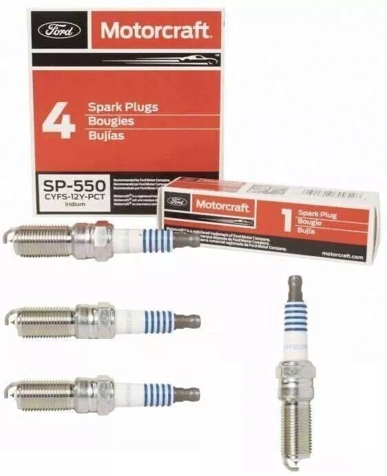 4 PACK OEM Spark Plugs Genuine FORD MOTORCRAFT SP550 CYFS12Y2 BRAND NEW USA