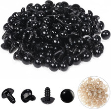 260pcs 14mm Safety Eyes for Amigurumi with Washers Black Safety Eyes for Crochet