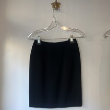 Vintage Claude Montana Black Miniskirt With Slits - Amazing Fit 