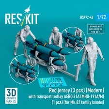 ResKit RSF72-0046 Moderno Jersey Rojo Crew con AERO 21A Trolley Diorama Set 1/72