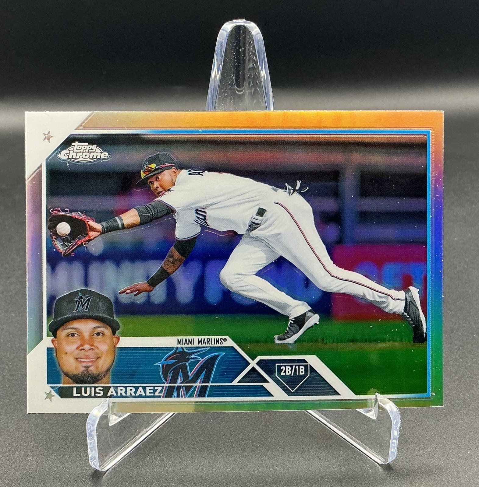 2023 Topps Chrome - Luis Arraez #47 Refractor - Miami Marlins