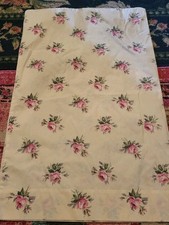 VTG single standard pink roses with white polka dots bedding cottagecore chic