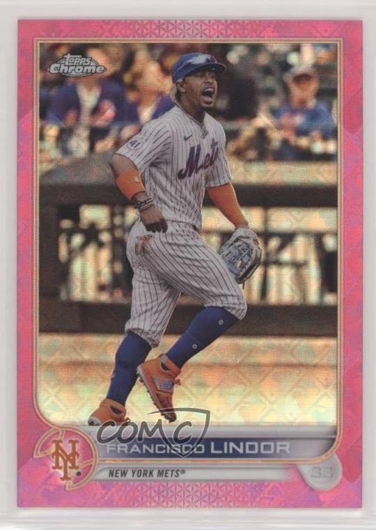 2022 Topps Chrome Logofractor Edition Pink Refractor /199 Francisco Lindor 00a4