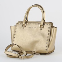 Michael Kors Damentasche Saffiano Leder Nieten Handtasche Schultertasche Luxus