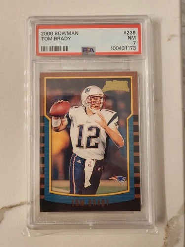 Tom Brady Bowman Rookie Card PSA 7 Near Mint