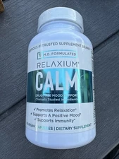 Relaxium Calm, Non-Habit Forming, Stress & Mood Support Supplement 60 Capsules