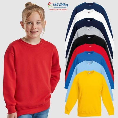 Fruit of the Loom Kinder Classic Drop Shoulder Set im Sweatshirt Freizeit Pullover TOP