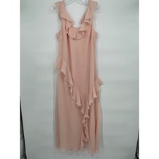 A New Day Womens Light Pink Ruffle Sleeveless Maxi Dress Size L NWT