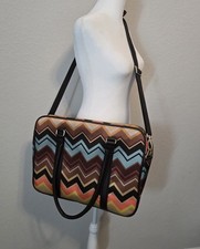 Borsa Missoni Target 20° Anniversario Chevron Multicolore Zip Cinturino Staccabile