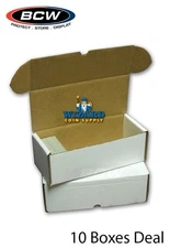 X10 BCW 500 Count Cardboard Storage Boxes For Baseball Sport or Gaming Cards New