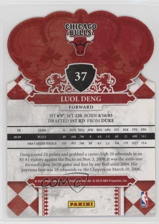 2009-10 Crown Royale Luol Deng #37 - Image 2 of 2