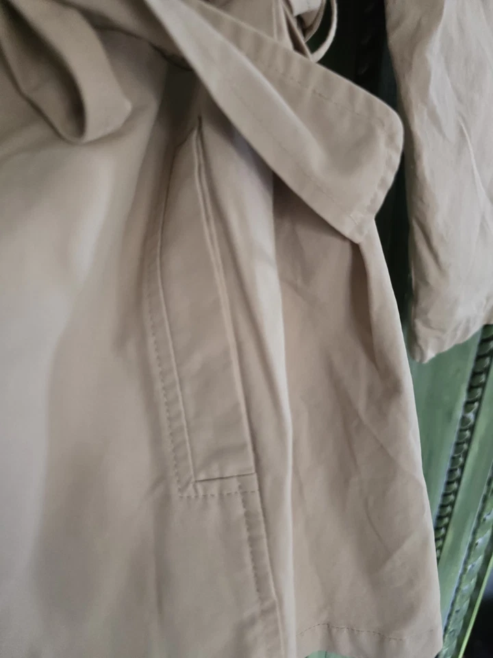 Girls Size 10 Mayoral Tan Colored Trench Coat With Belt And Pockets - Image 4 of 4