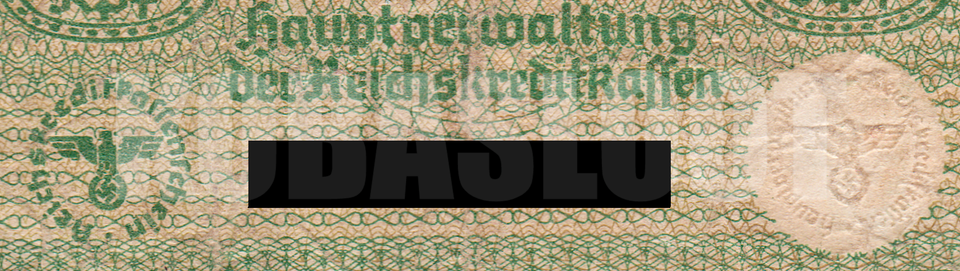 WWII Nazi German Occupation Military RKK Notes Reichsmark 50pf-50RM ...