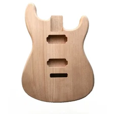 Electric Guitar Body Unfinished Mahogany Wood HH Pickups Part Replacement