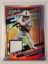2021 Optic Donruss Threads Red #TH-11 Jonathan Taylor Patch Jersey