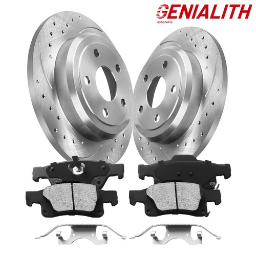 AutoShack Rear Brake Rotors Premium Ceramic Brake Pads Calipers