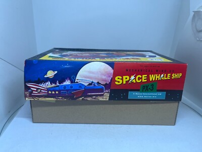 St John by Marxu PX-3 Space Whale Ship Mechanical wind up tin toy