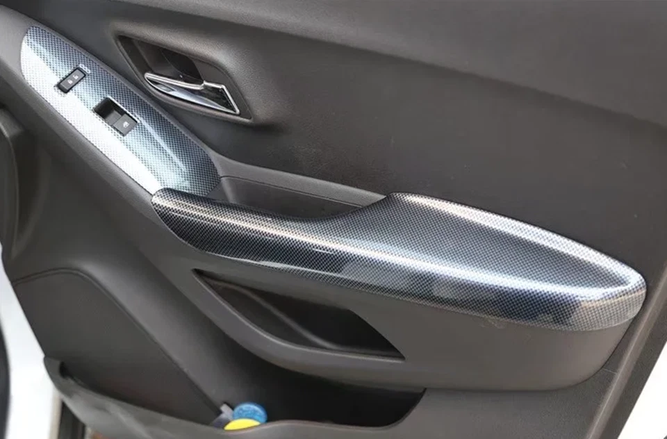 Kit de cubierta interior de auto de fibra de carbono negro de 17 piezas para Chevrolet Trax 14-2017 Foto 4 de 4